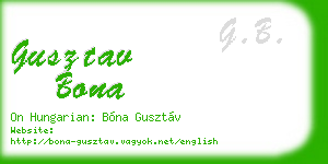 gusztav bona business card
