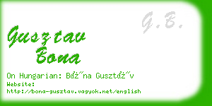 gusztav bona business card